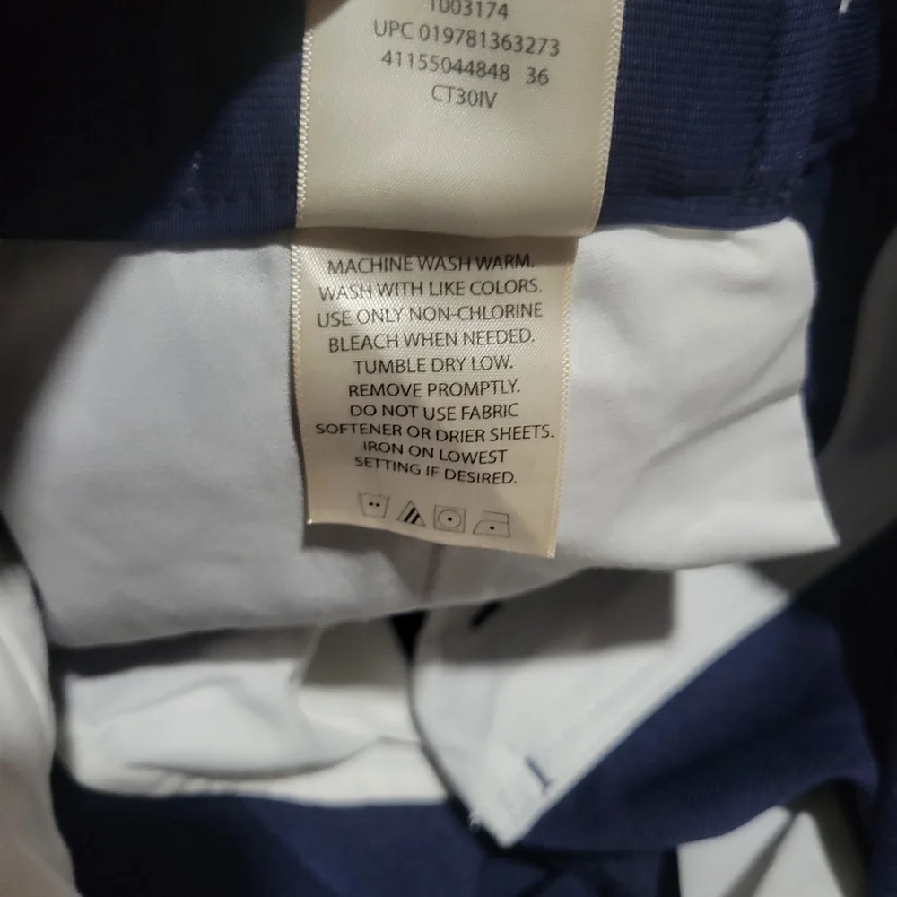 Haggar Performance Cool 18° Oxford Shorts Mens Size 36 Blue Flat Front NWT $44